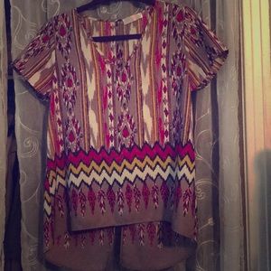 Tribal/ chevron blouse
